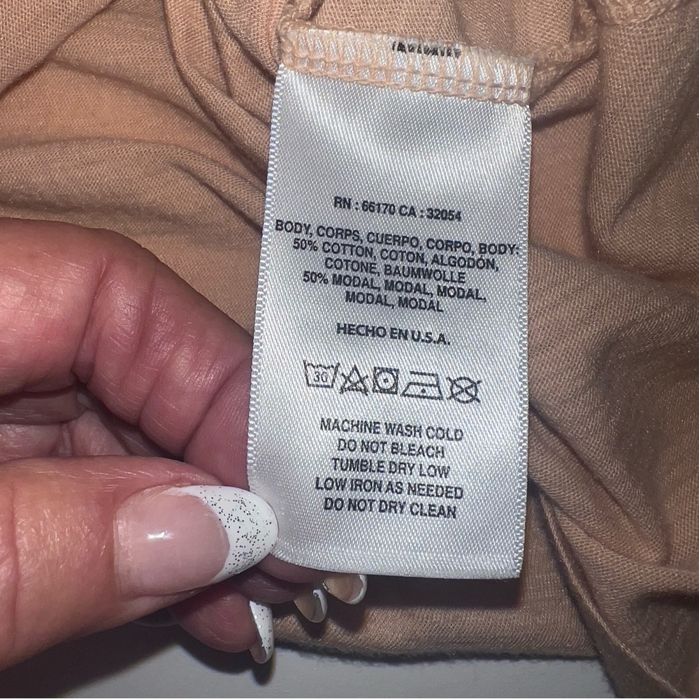 t.la Anthropologie Nude Pink Scoop Neck Top Sz XS - Picture 6 of 10